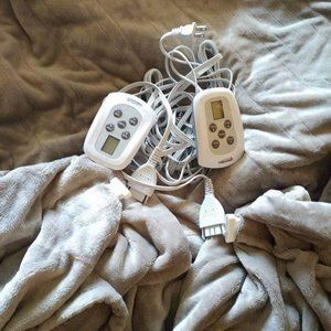 Electric heated fleece blanket, queen size